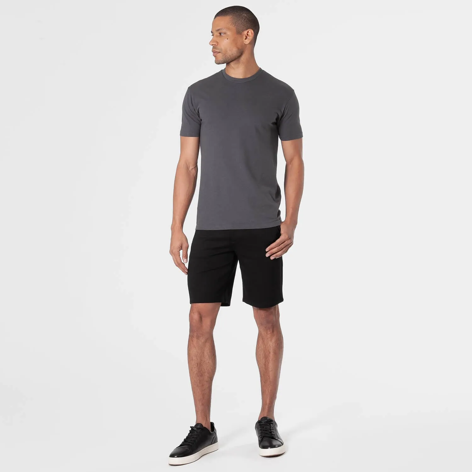 9" Black/Navy Comfort Knit Chino Shorts 2-Pack