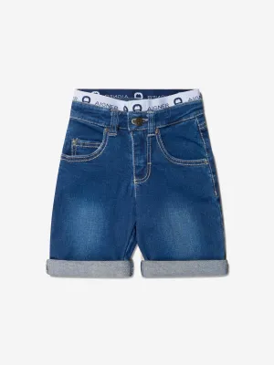 Aigner Boys Cotton Stretch Denim Shorts