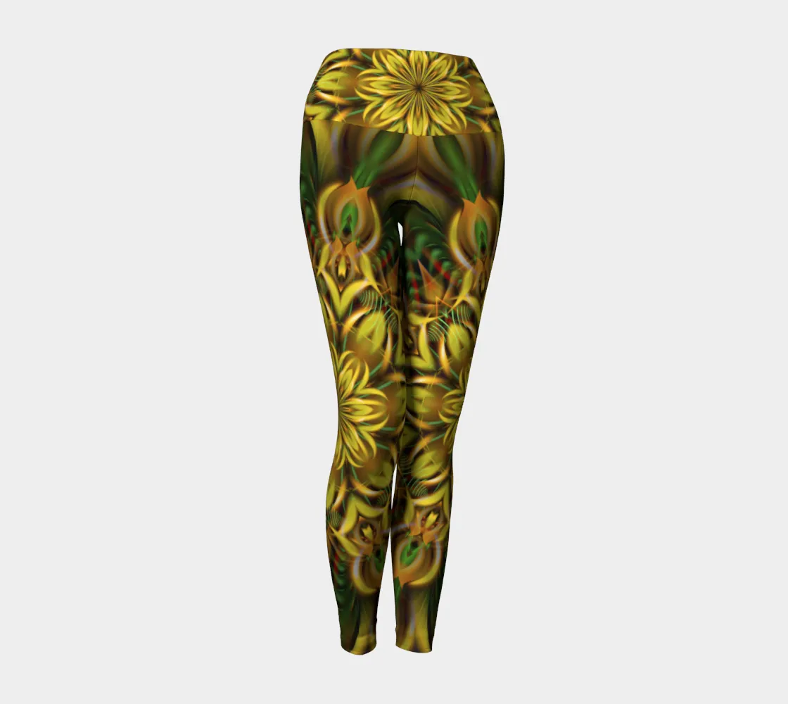 Alien Sunflower High Waist Leggings