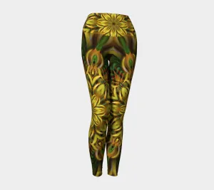 Alien Sunflower High Waist Leggings