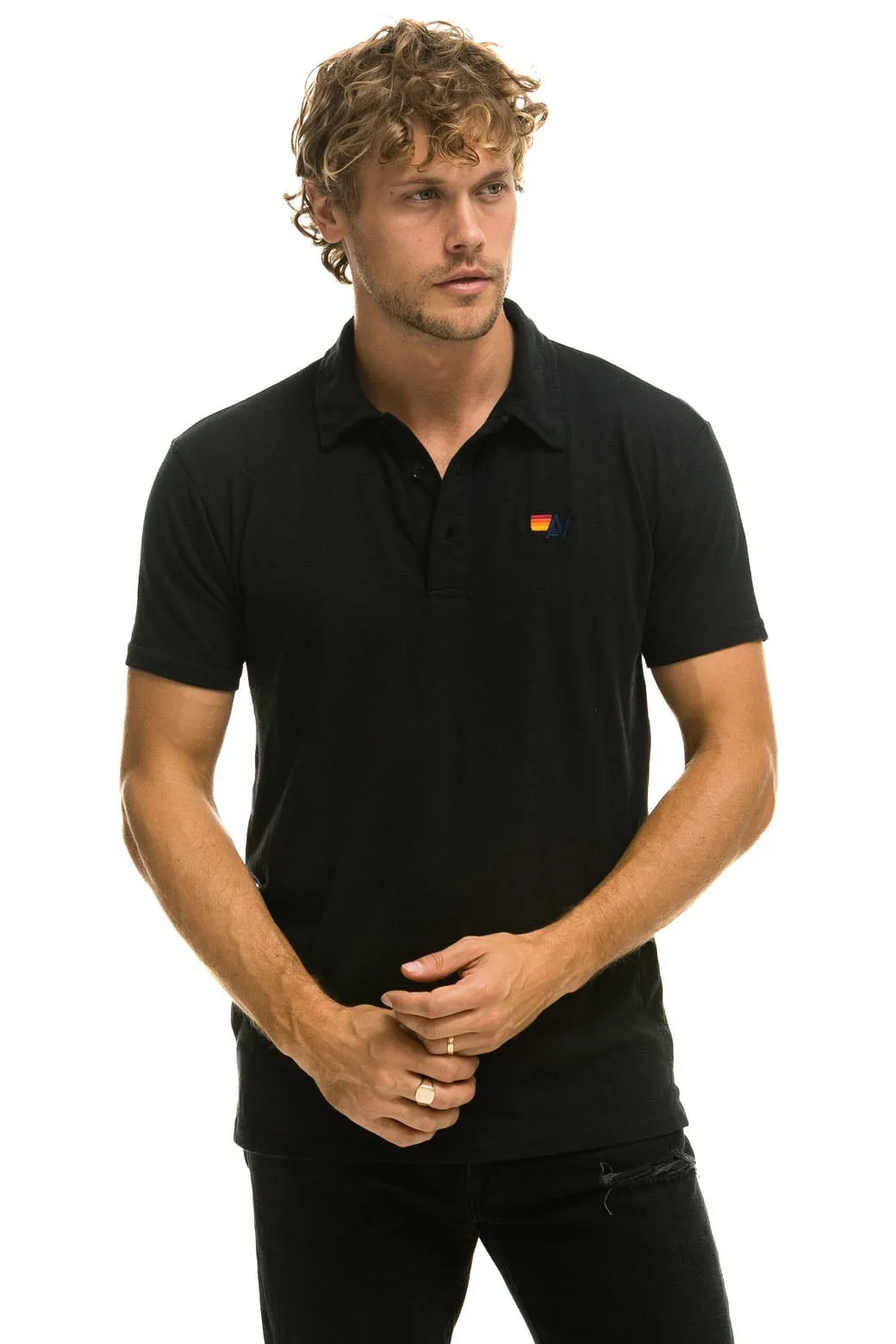 AVIATOR NATION POLO - BLACK