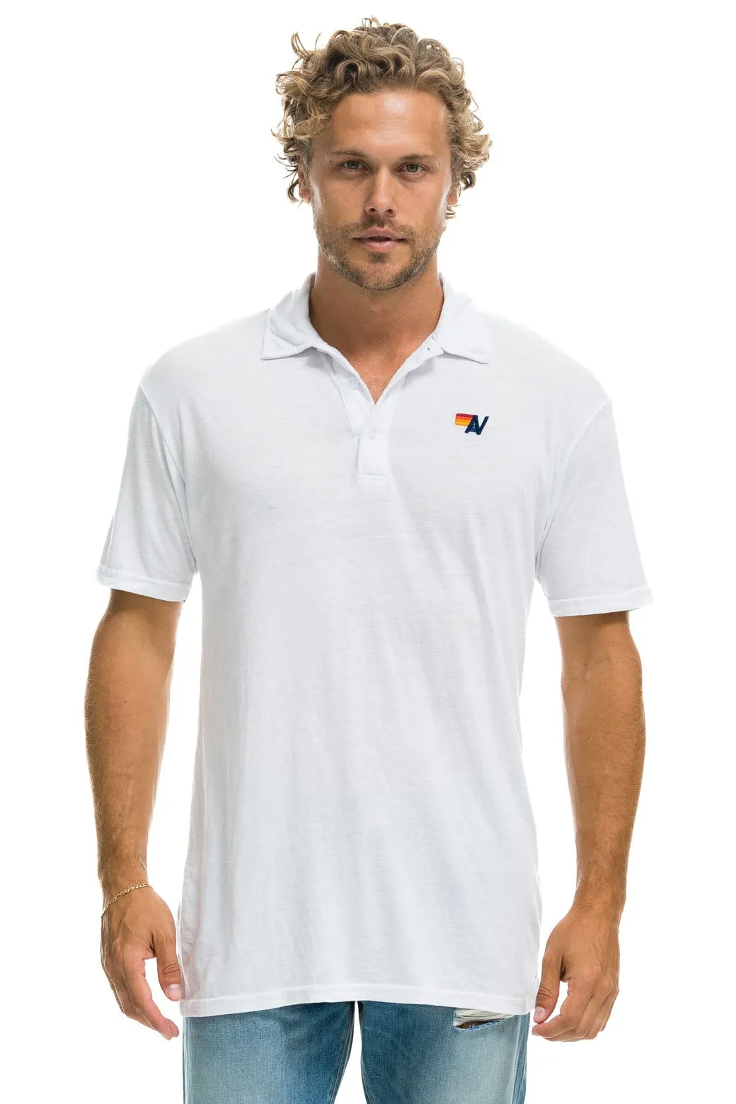 AVIATOR NATION POLO - WHITE