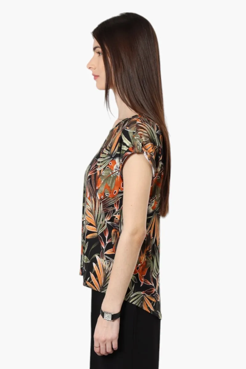 Beechers Brook Patterned Cap Sleeve Blouse - Multi