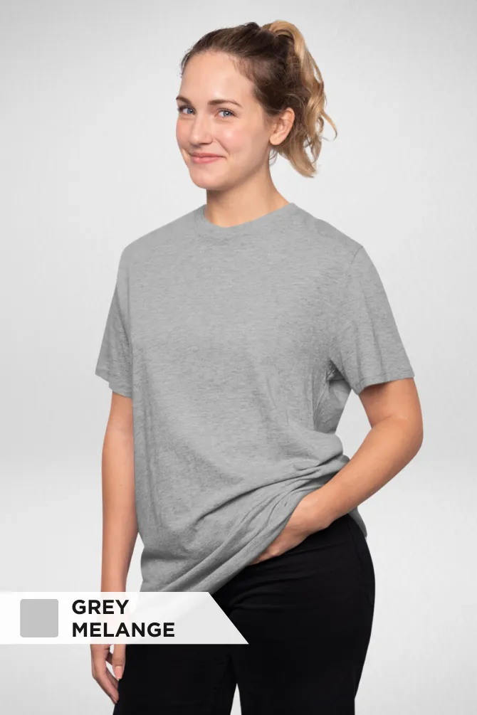 Black and Grey Melange Oversized T-Shirts Combo for Women