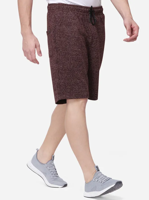 Brown Slim Fit Solid Shorts | JadeBlue