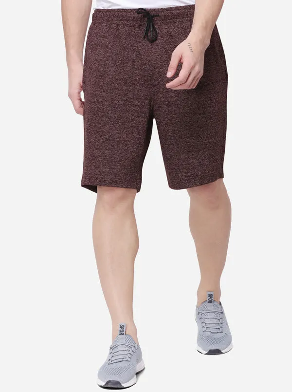 Brown Slim Fit Solid Shorts | JadeBlue