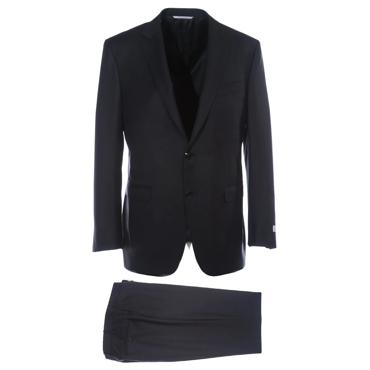 Canali Notch Lapel Suit in Black