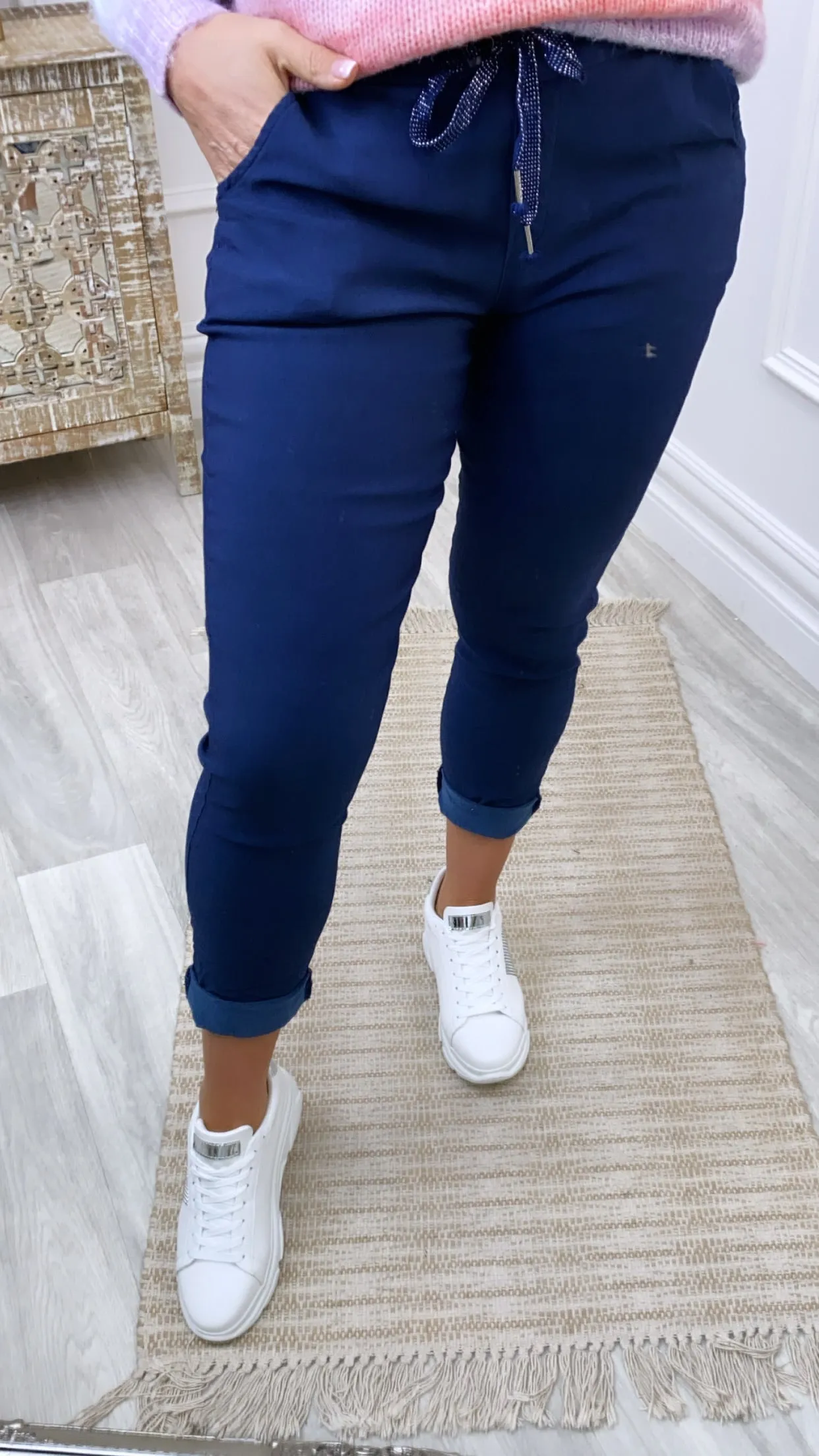 Caroline Navy Chino Joggers