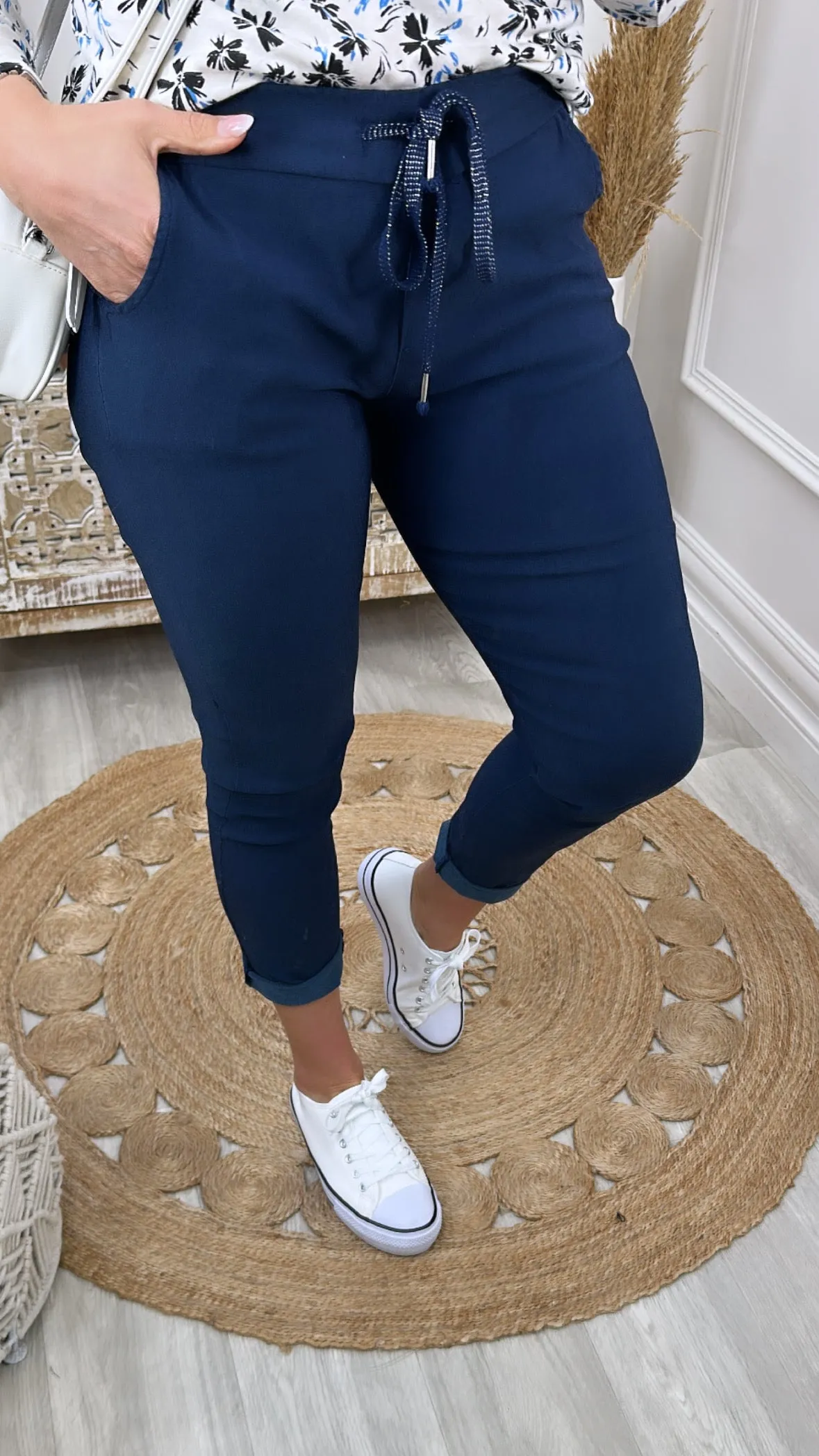 Caroline Navy Chino Joggers