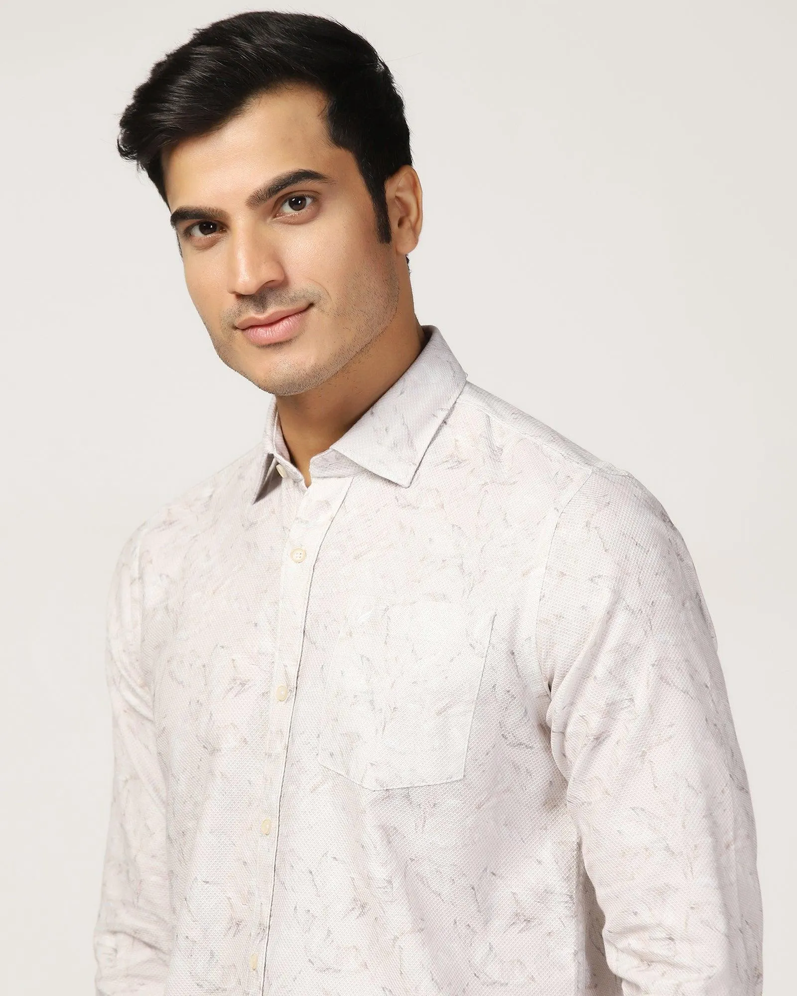 Casual Grey Printed Shirt - Nolan