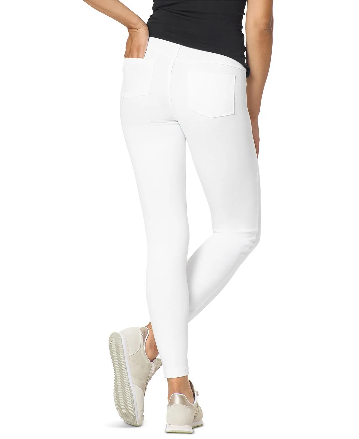 Classic Stretch Denim Leggings, Regular & Plus Sizes Hue, White