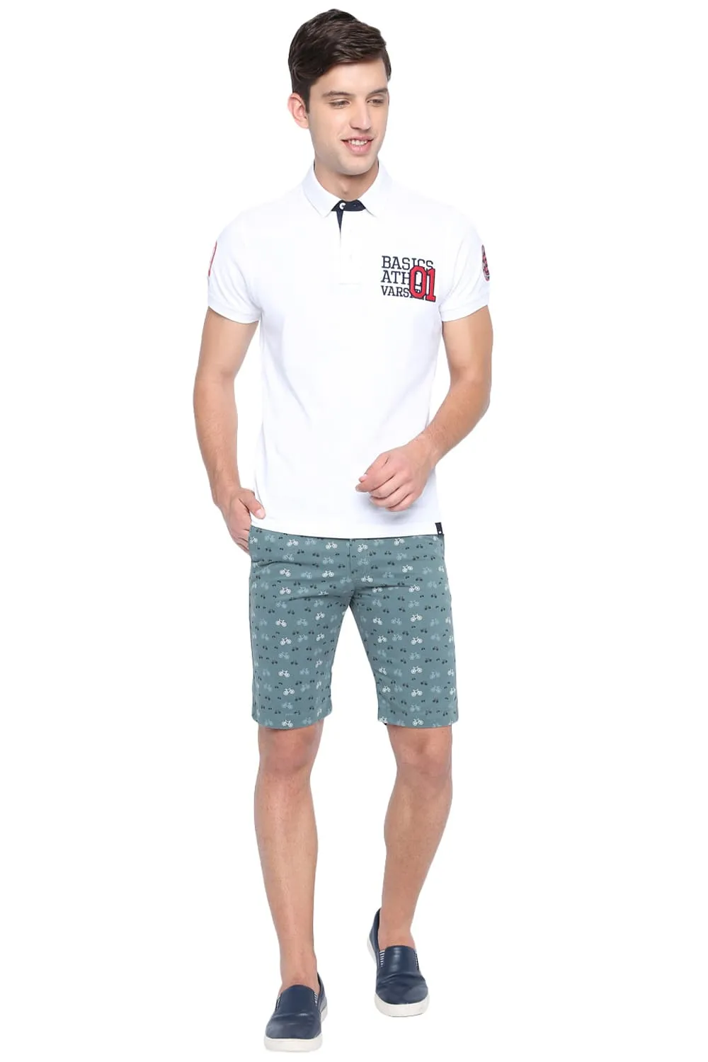 Comfort Fit Printed Cotton Shorts