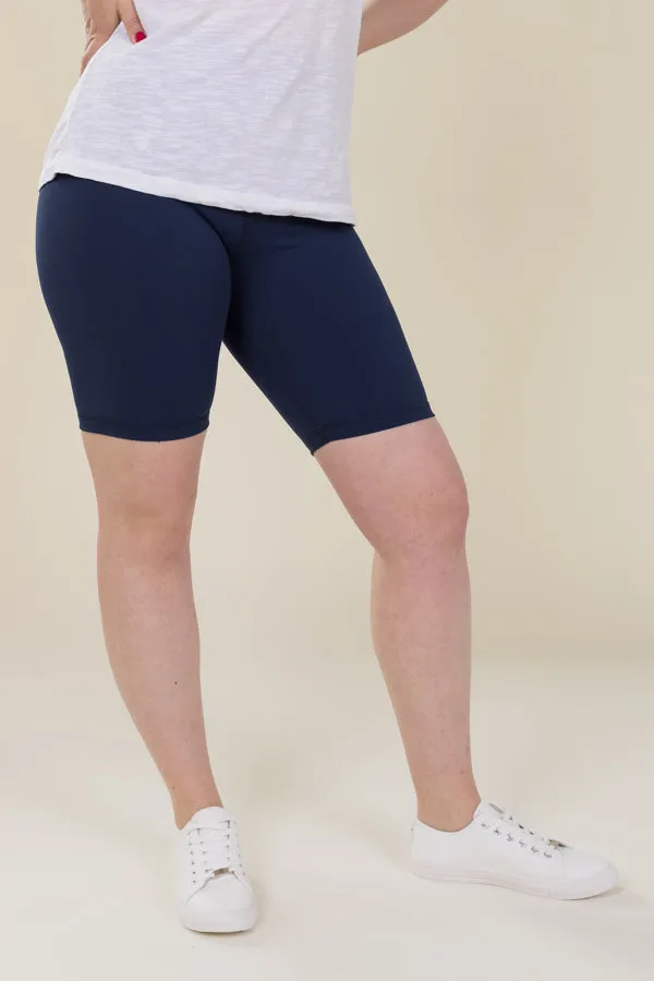 Comfort Max Navy Pocketless Cycling Leggings