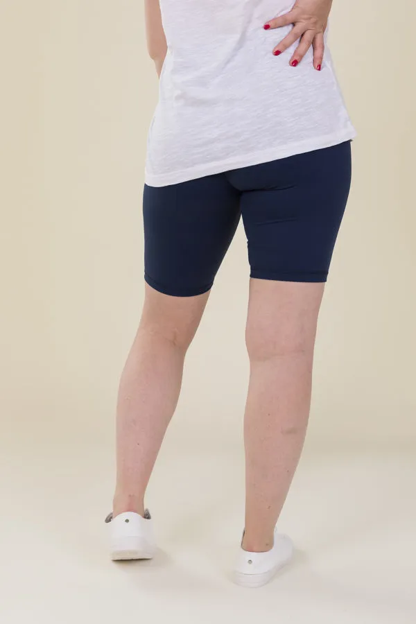 Comfort Max Navy Pocketless Cycling Leggings