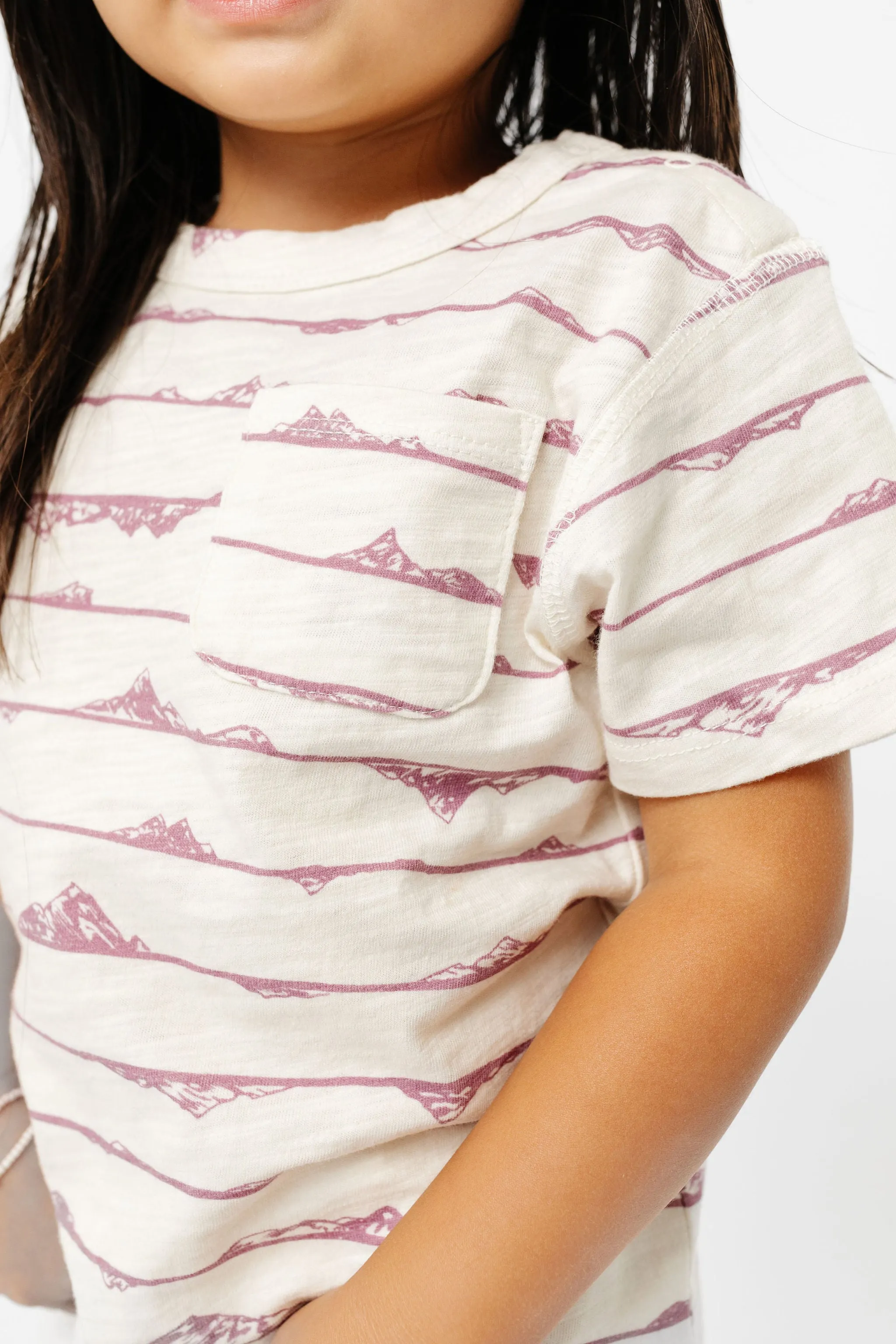 Cotton Pocket Tee - Teton in Pink