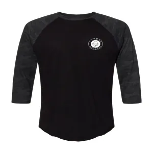 DadBod Logo 3/4 Baseball Sleeve (Black/Storm Camo)