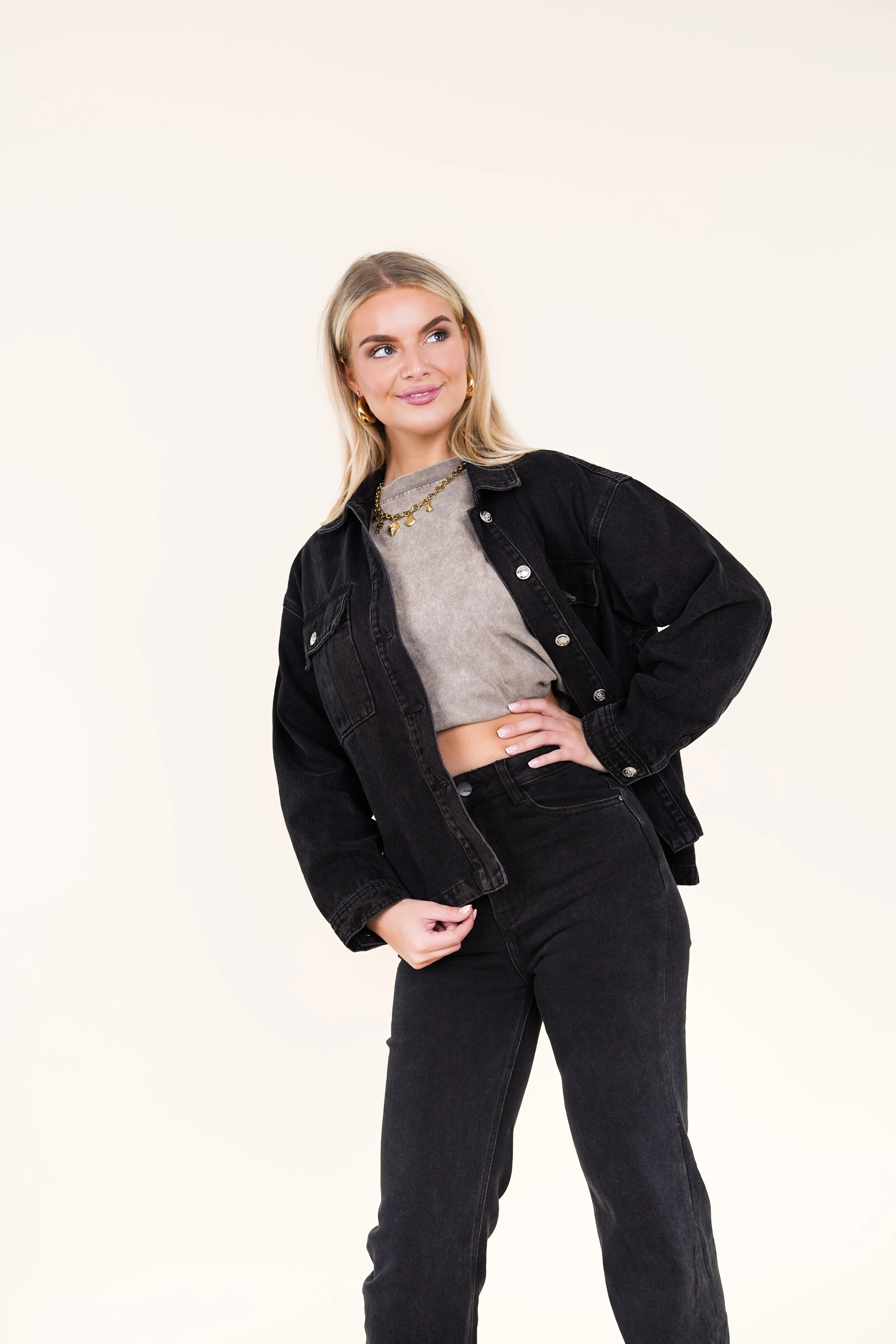 Denim jacket zwart - Channa