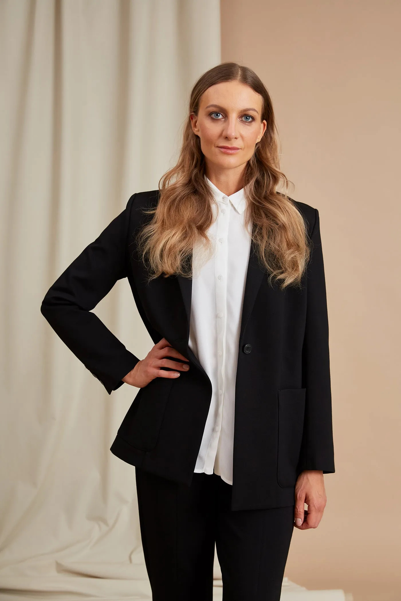 Emmy Knit Blazer Black