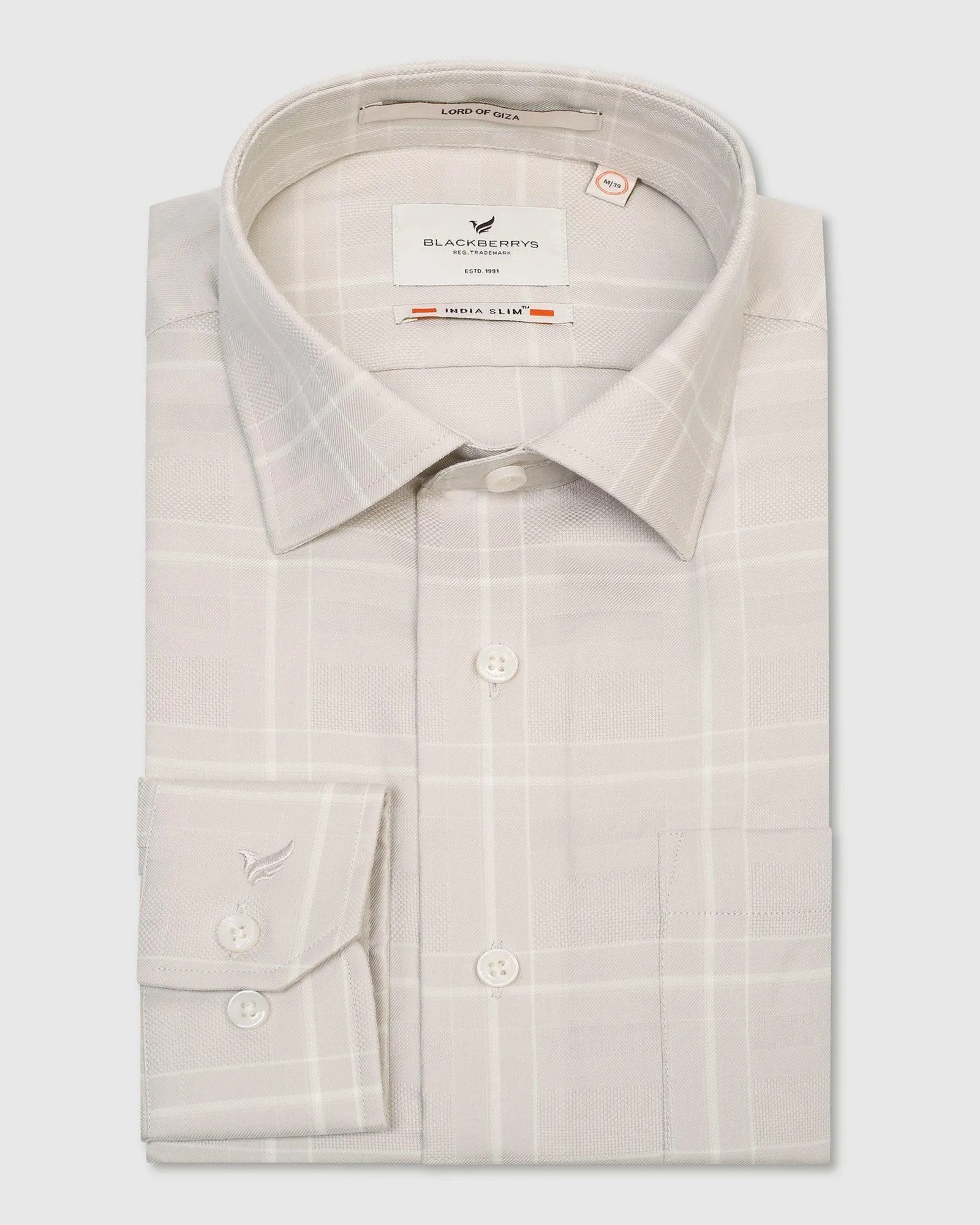 Formal Beige Check Shirt - Jeter