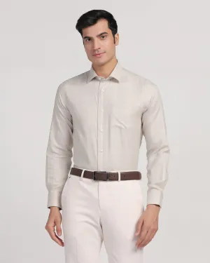 Formal Beige Check Shirt - Jeter