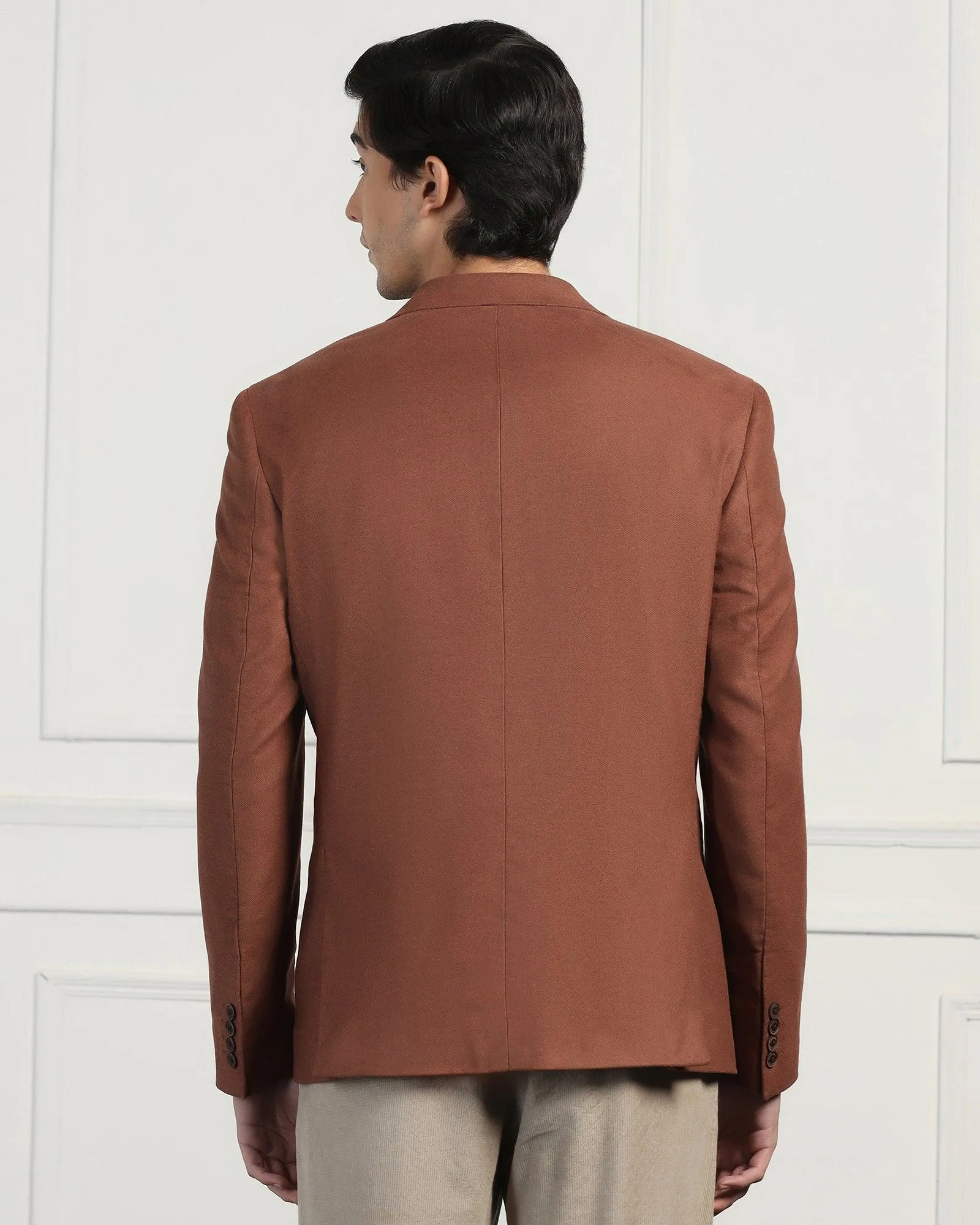 Formal Rust Solid Blazer - Amaze