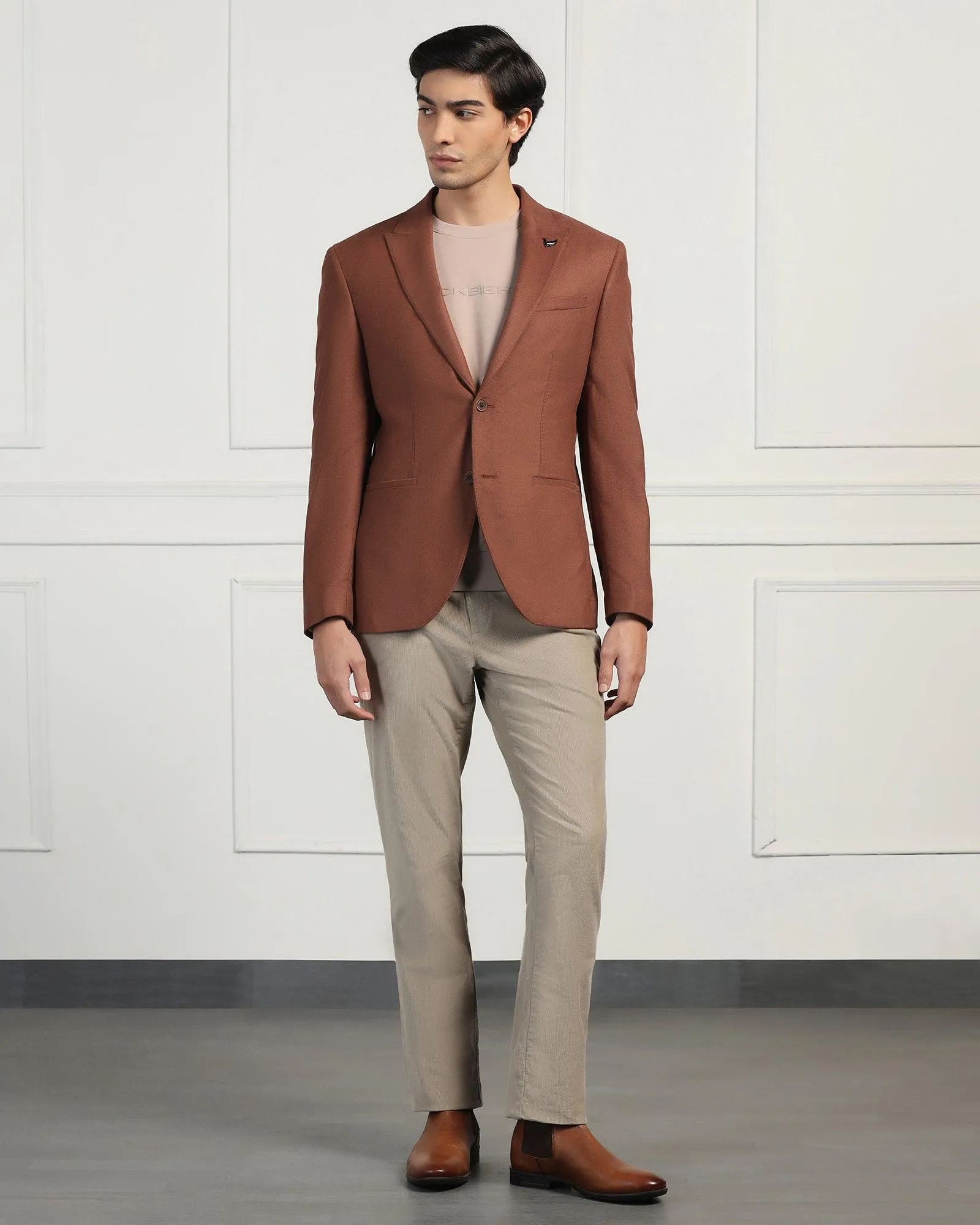 Formal Rust Solid Blazer - Amaze