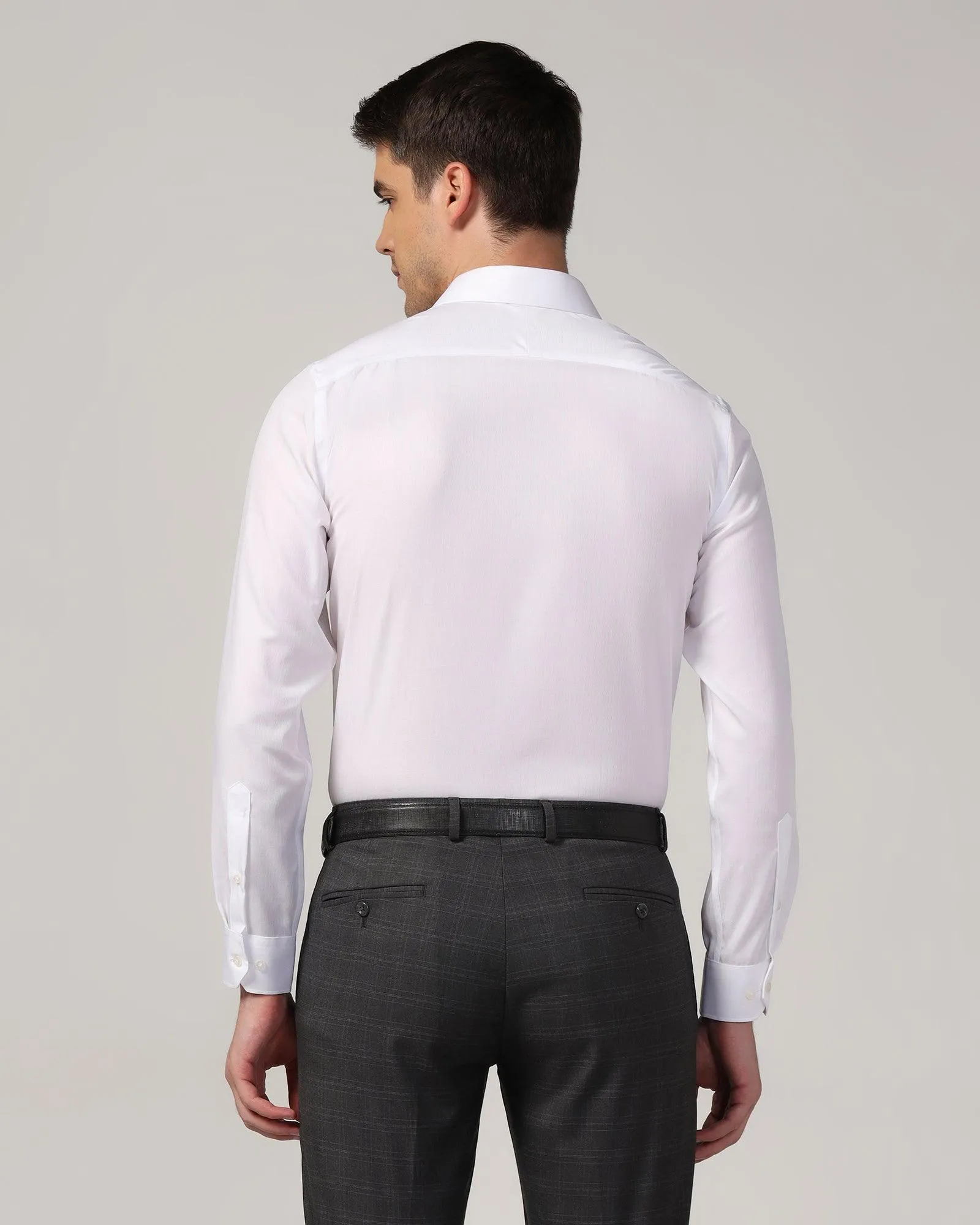 Formal White Textured Shirt - Tevin