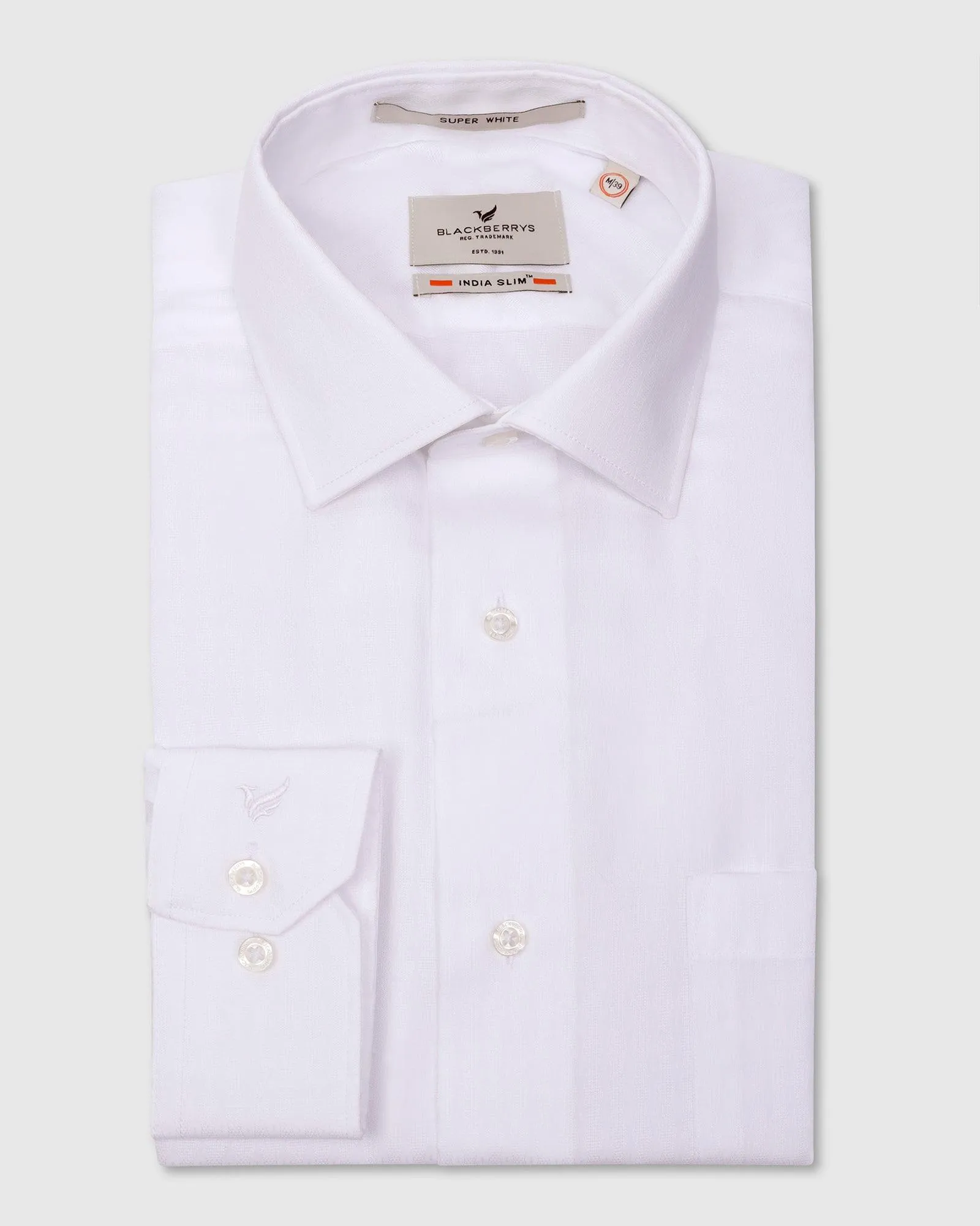 Formal White Textured Shirt - Tevin