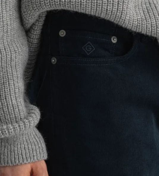 GANT - Hayes, Slim Cord Jeans, Navy