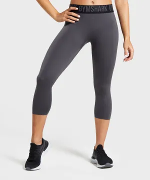 Gymshark Fit Cropped Leggings - Charcoal/Black