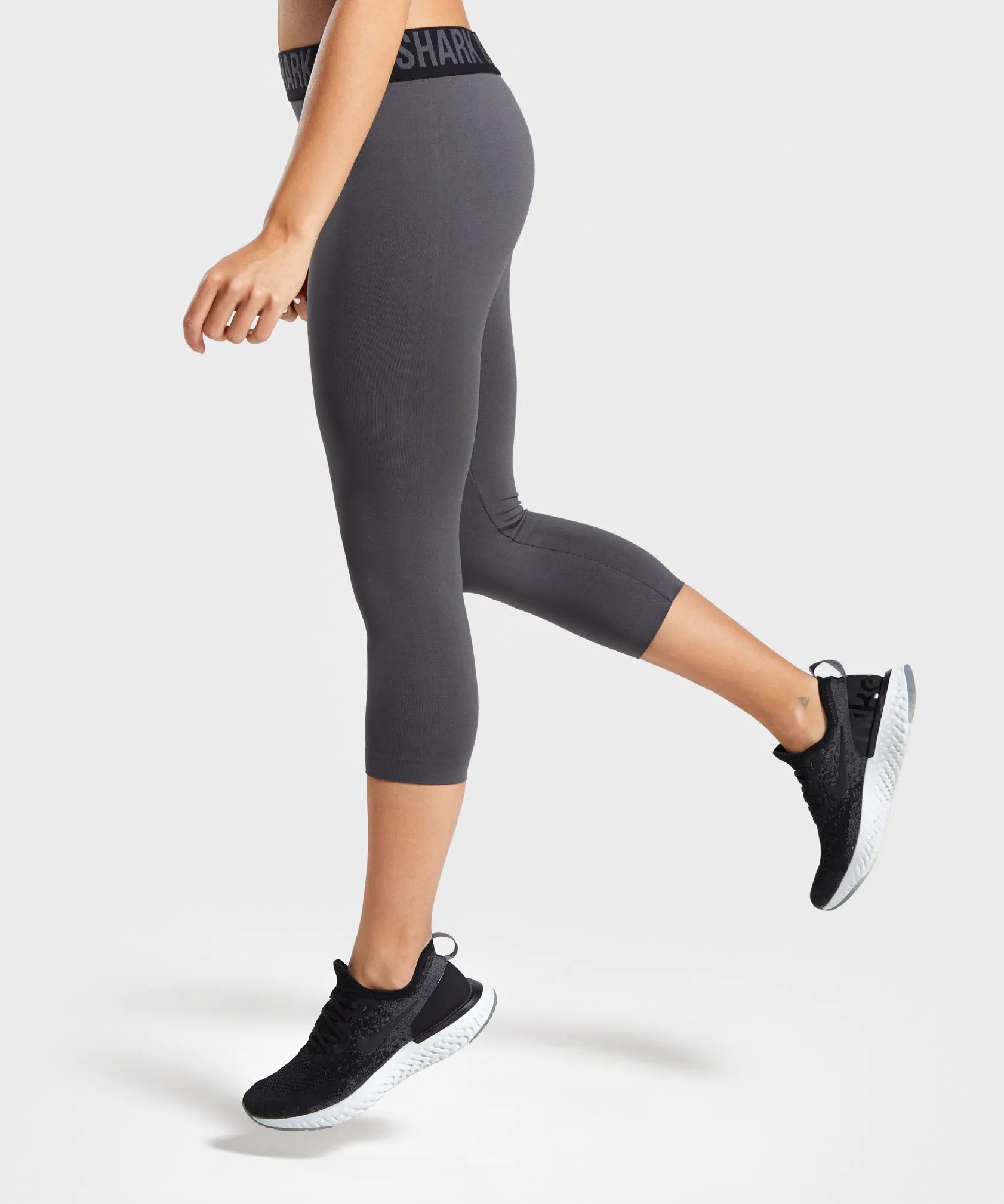 Gymshark Fit Cropped Leggings - Charcoal/Black