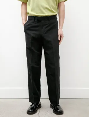 Hard Twist Linen Chino Slacks Black