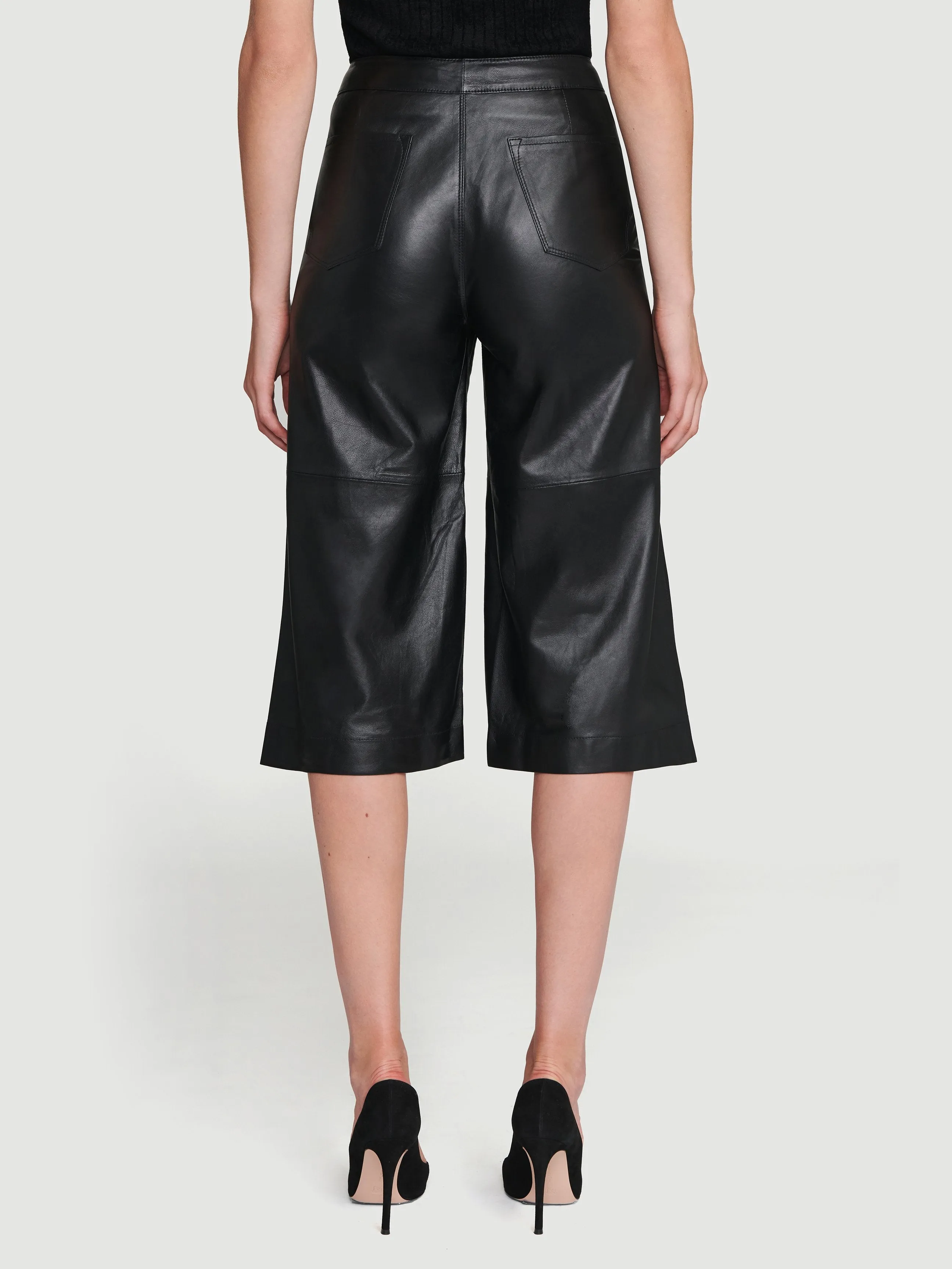 Leather Culotte -- Noir