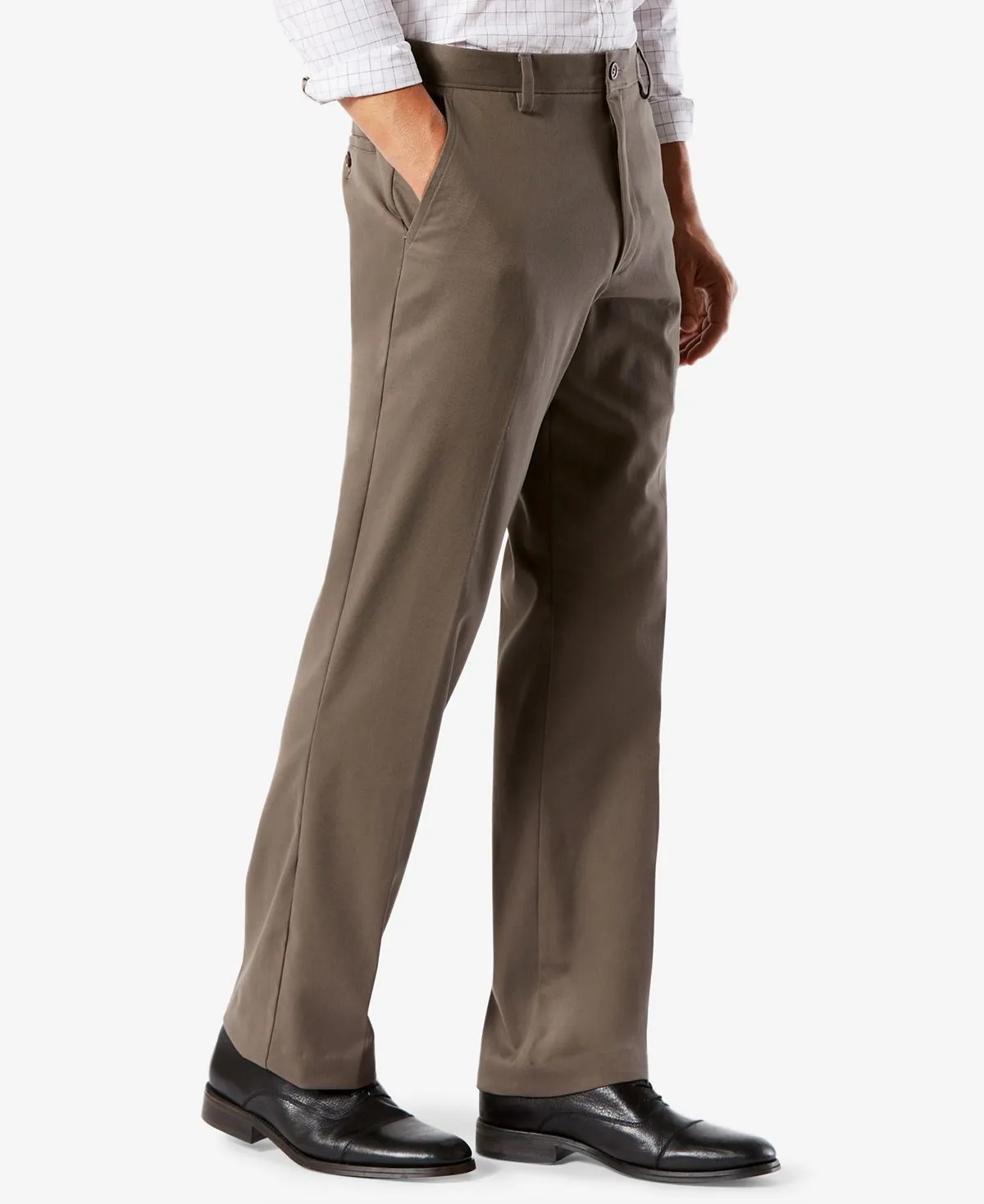 Men's easy classic pleated trousers, khaki stretch Dockers, multi