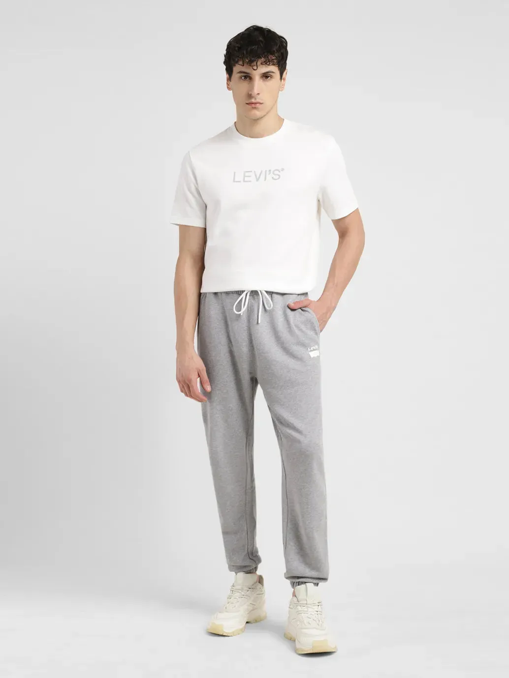 Men's Grey Regular Fit Joggers