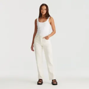 Mid Straight Jean - Bright White