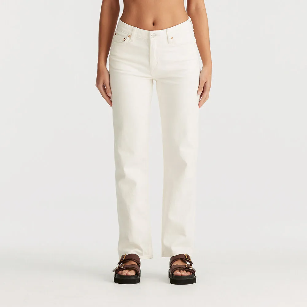 Mid Straight Jean - Bright White