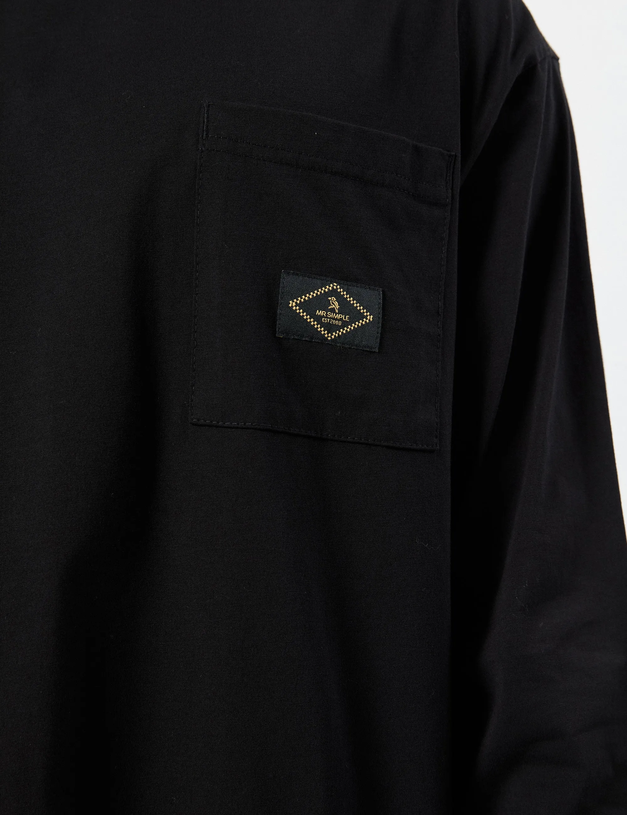 Mondo Longsleeve Patch Tee - Black