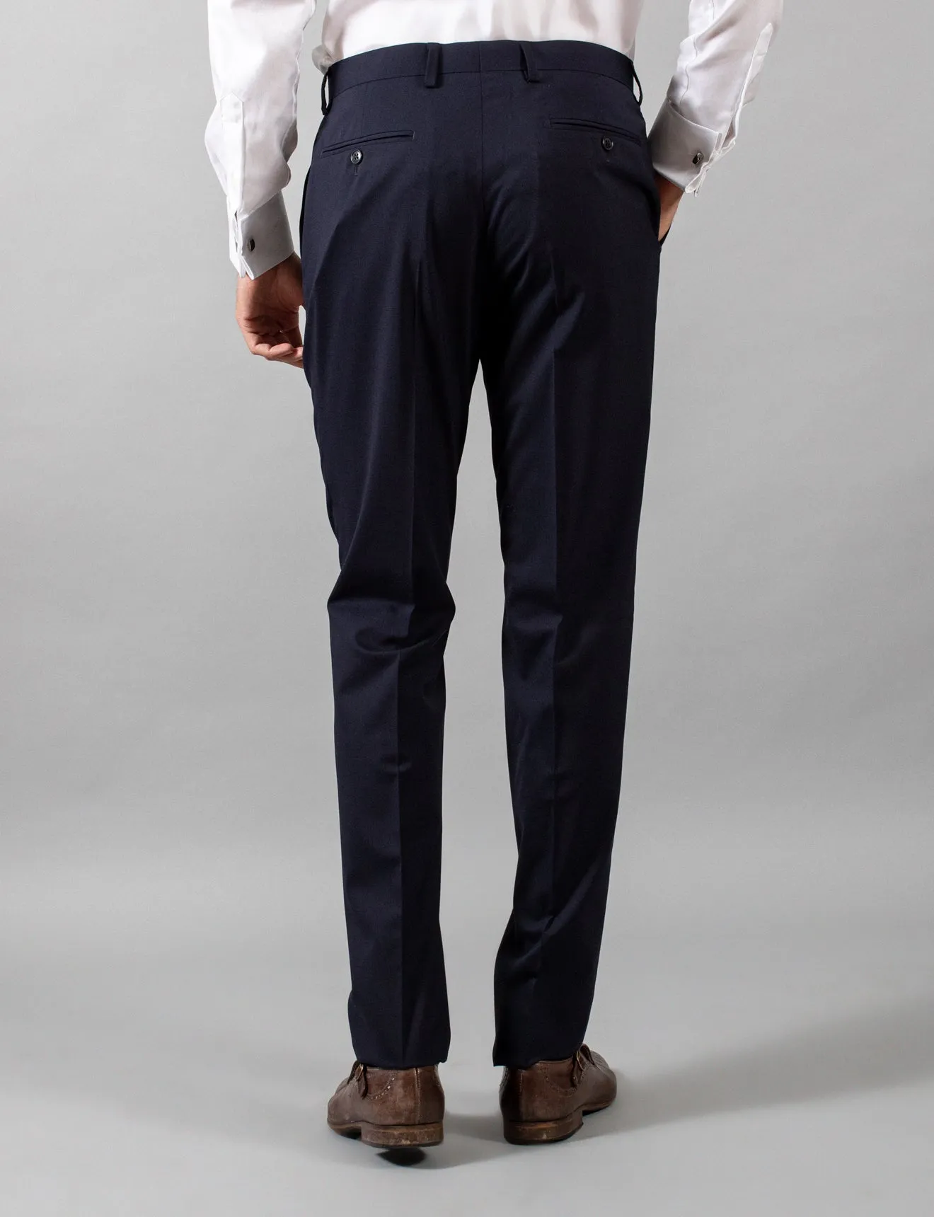 Navy Classic Suit Trousers