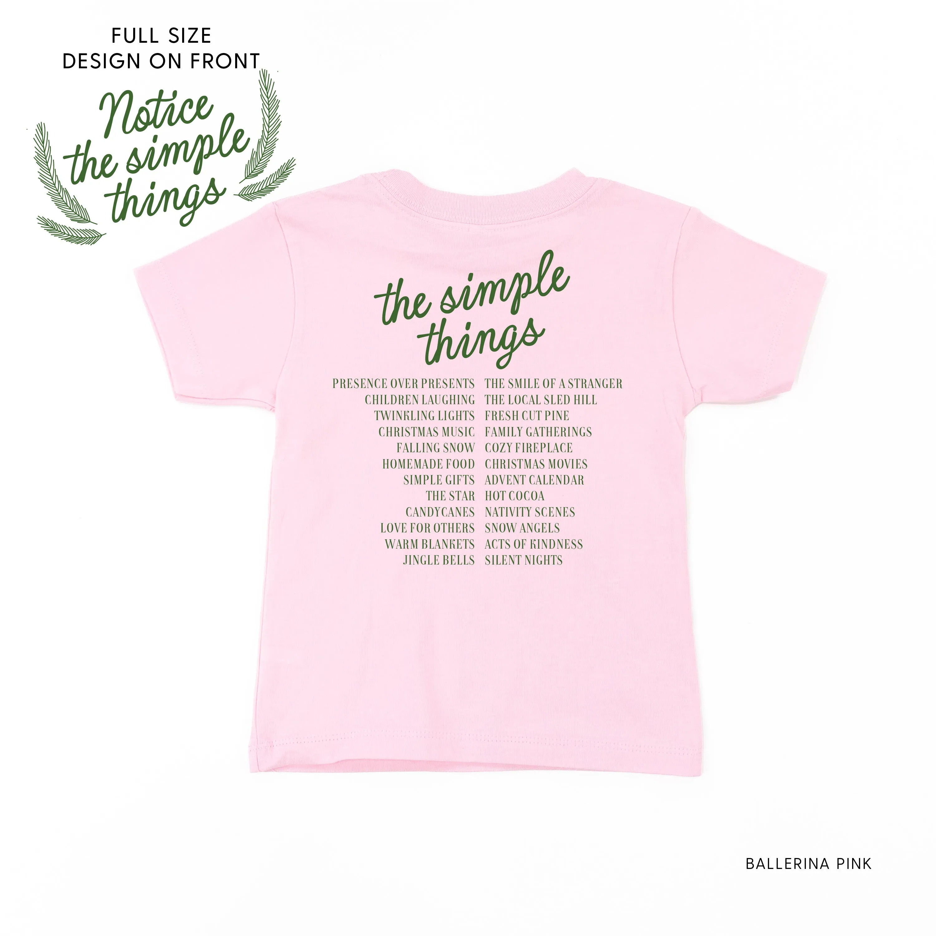 Notice The Simple Things - Simple Things List (f&b) - Child Tee