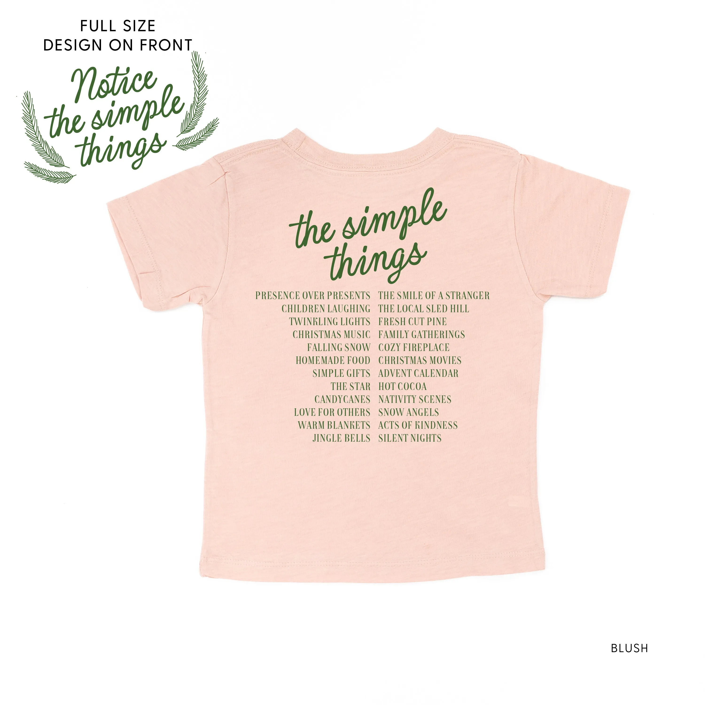 Notice The Simple Things - Simple Things List (f&b) - Child Tee