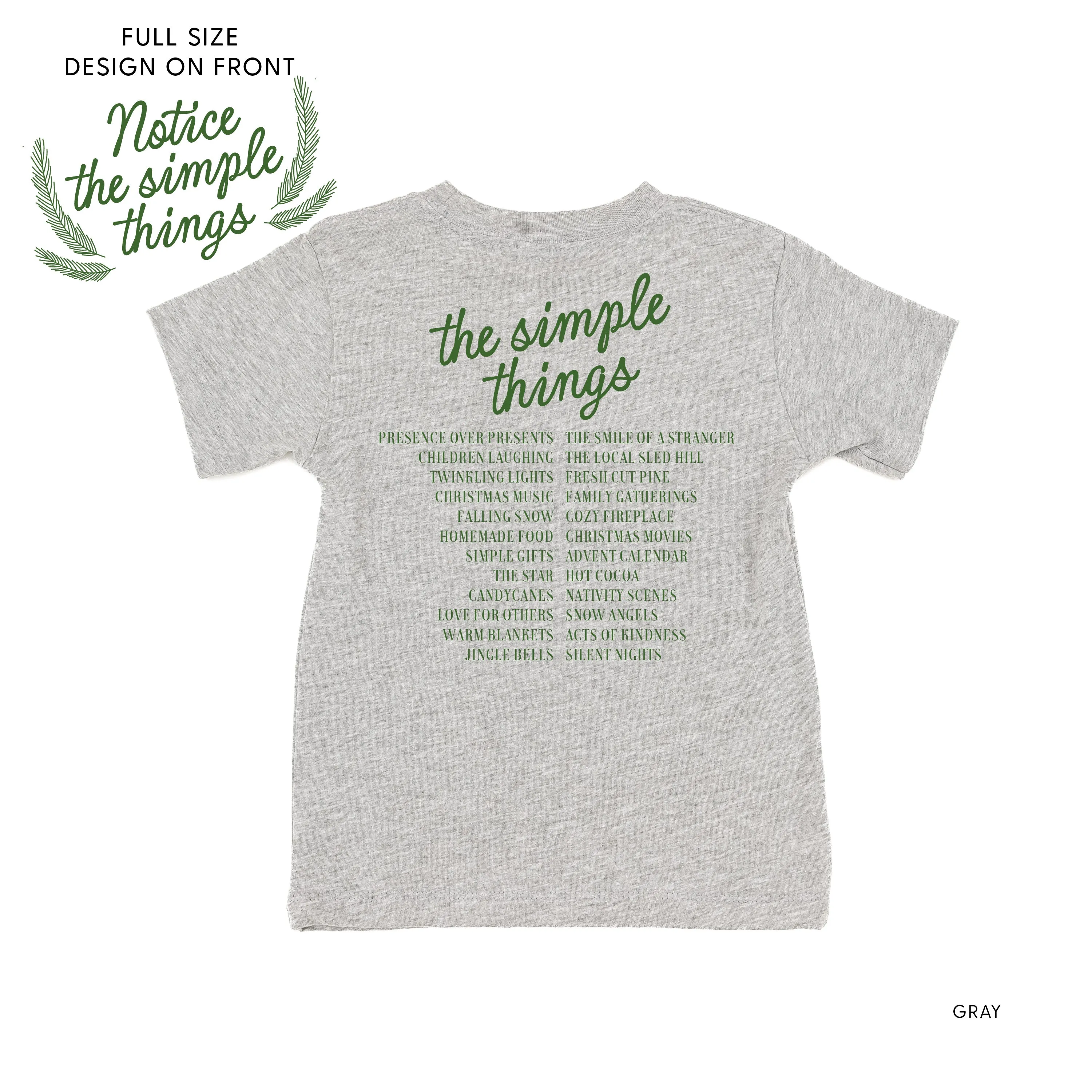 Notice The Simple Things - Simple Things List (f&b) - Child Tee