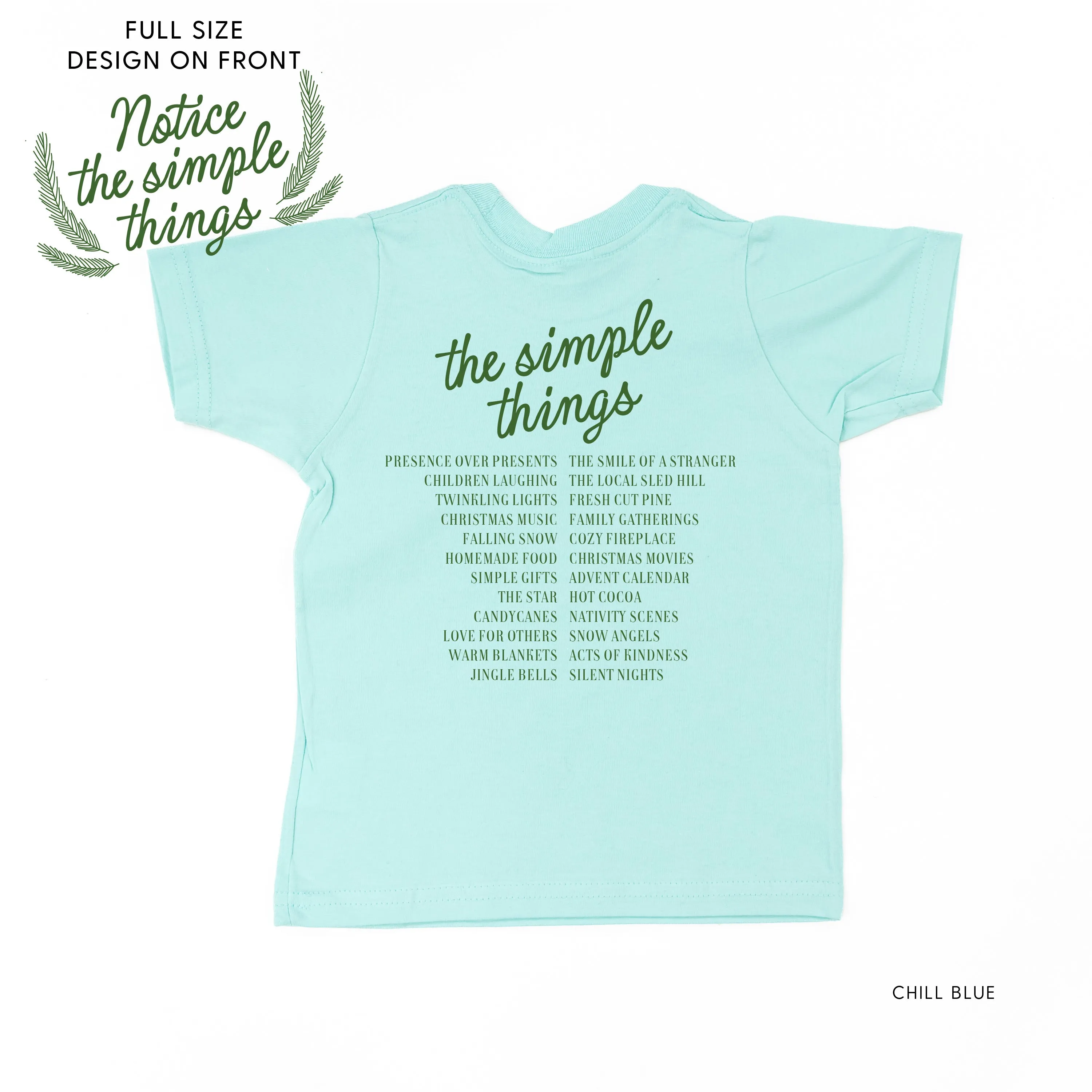 Notice The Simple Things - Simple Things List (f&b) - Child Tee