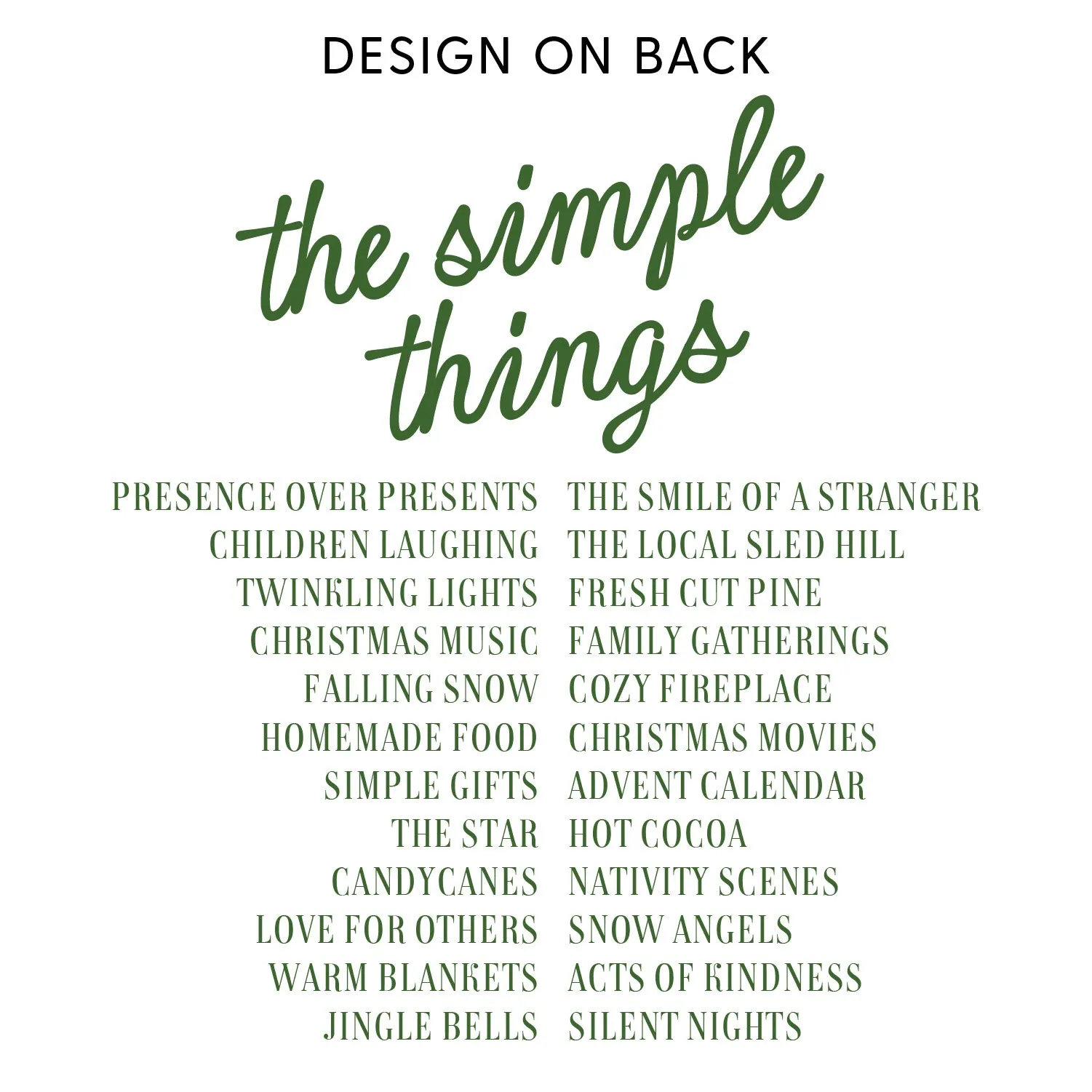 Notice The Simple Things - Simple Things List (f&b) - LONG SLEEVE Comfort Colors Tee