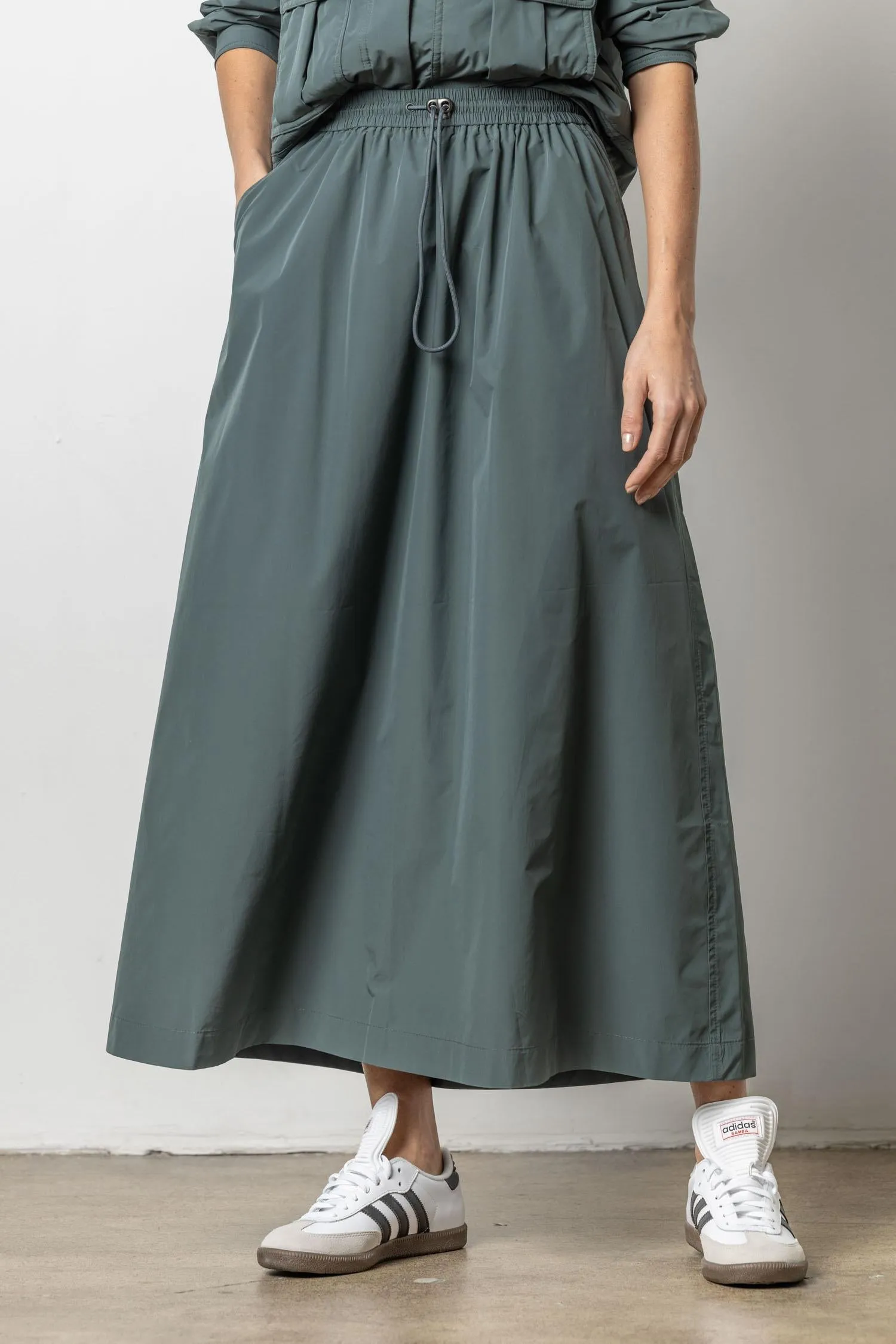 Nylon Maxi Skirt