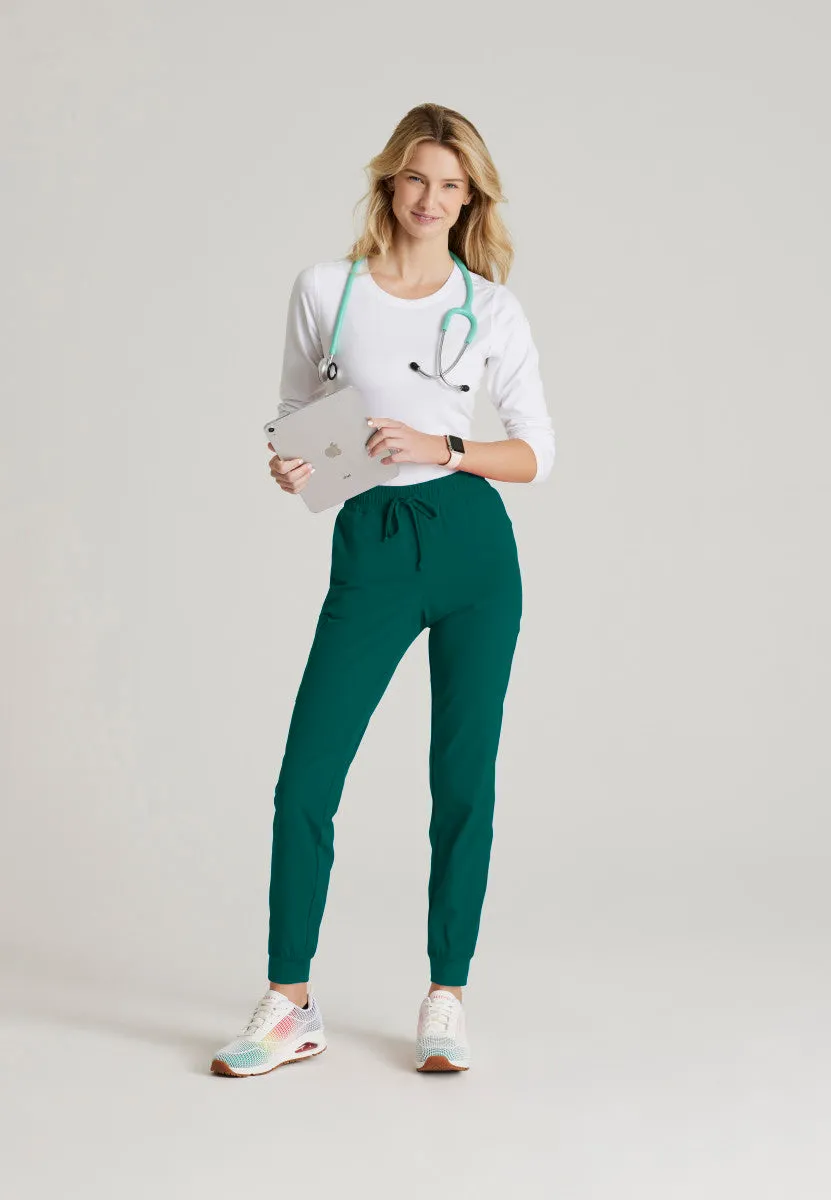 Petite Theory 4-Pocket Mid-Rise Jogger Scrub Pant