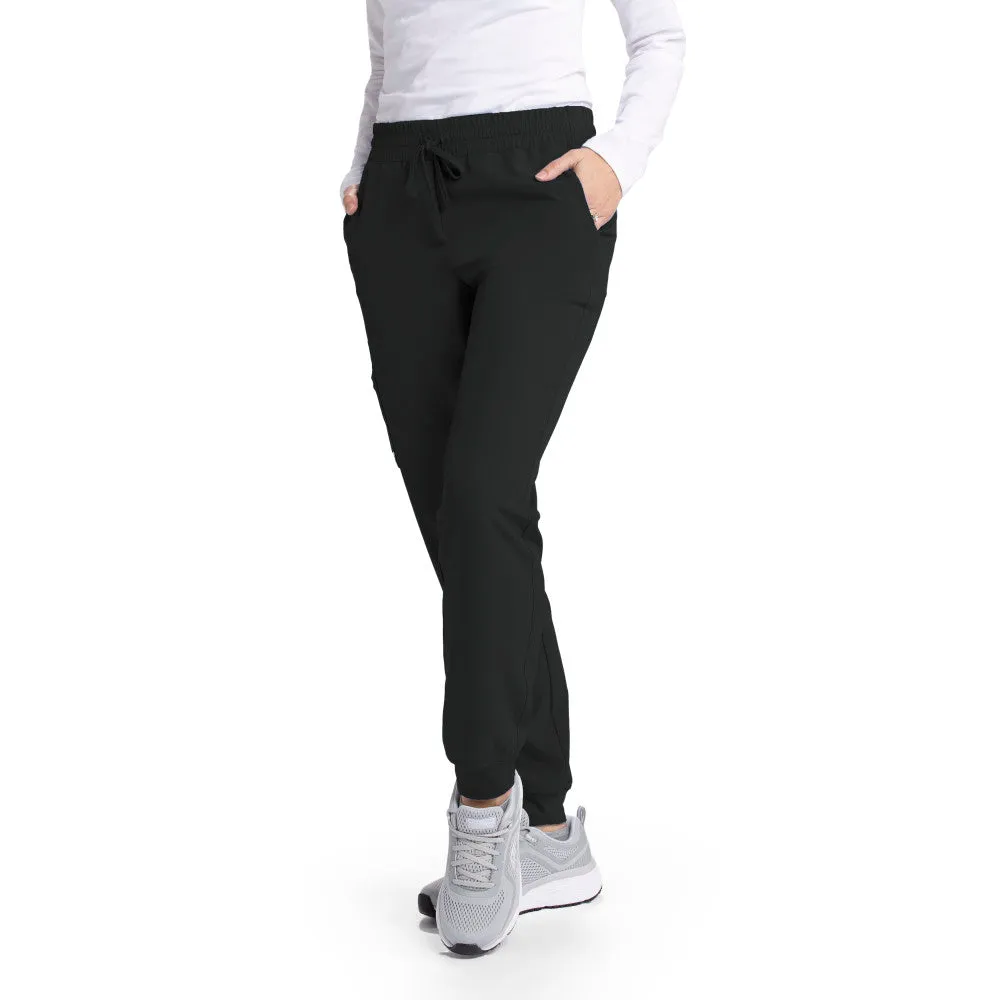 Petite Theory 4-Pocket Mid-Rise Jogger Scrub Pant