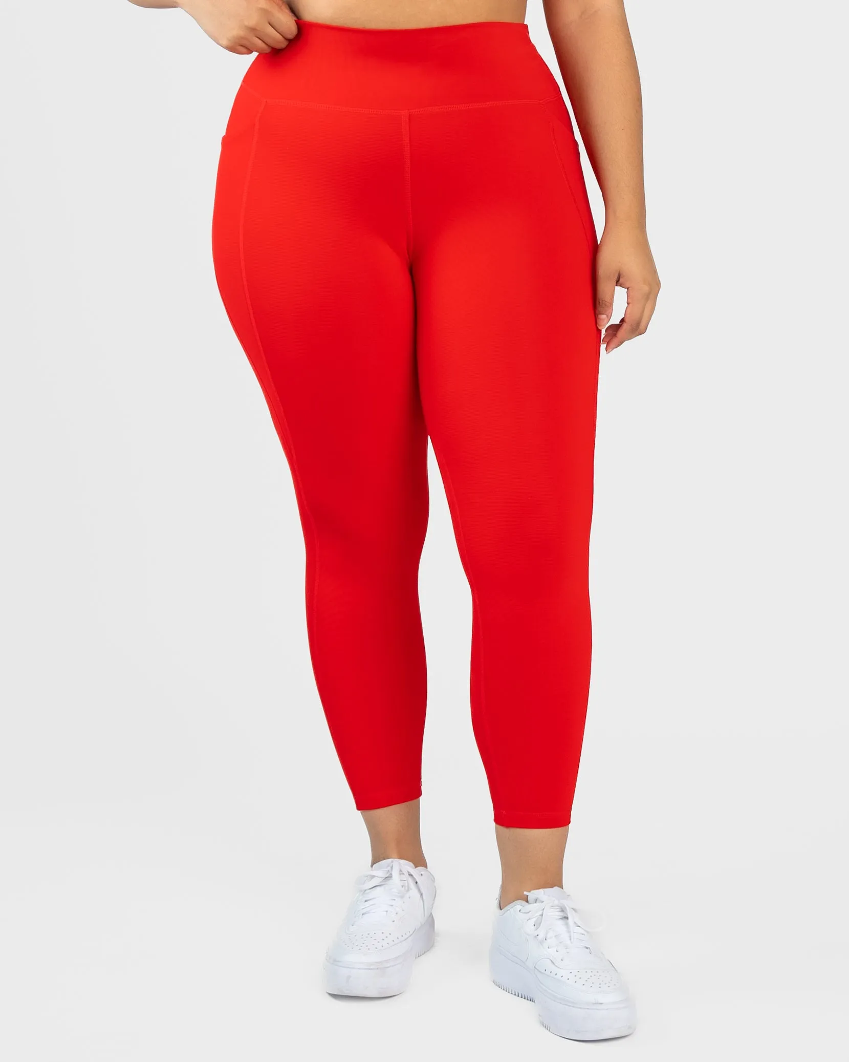 Ribbed Shakti 7/8 Leggings - Heartthrob