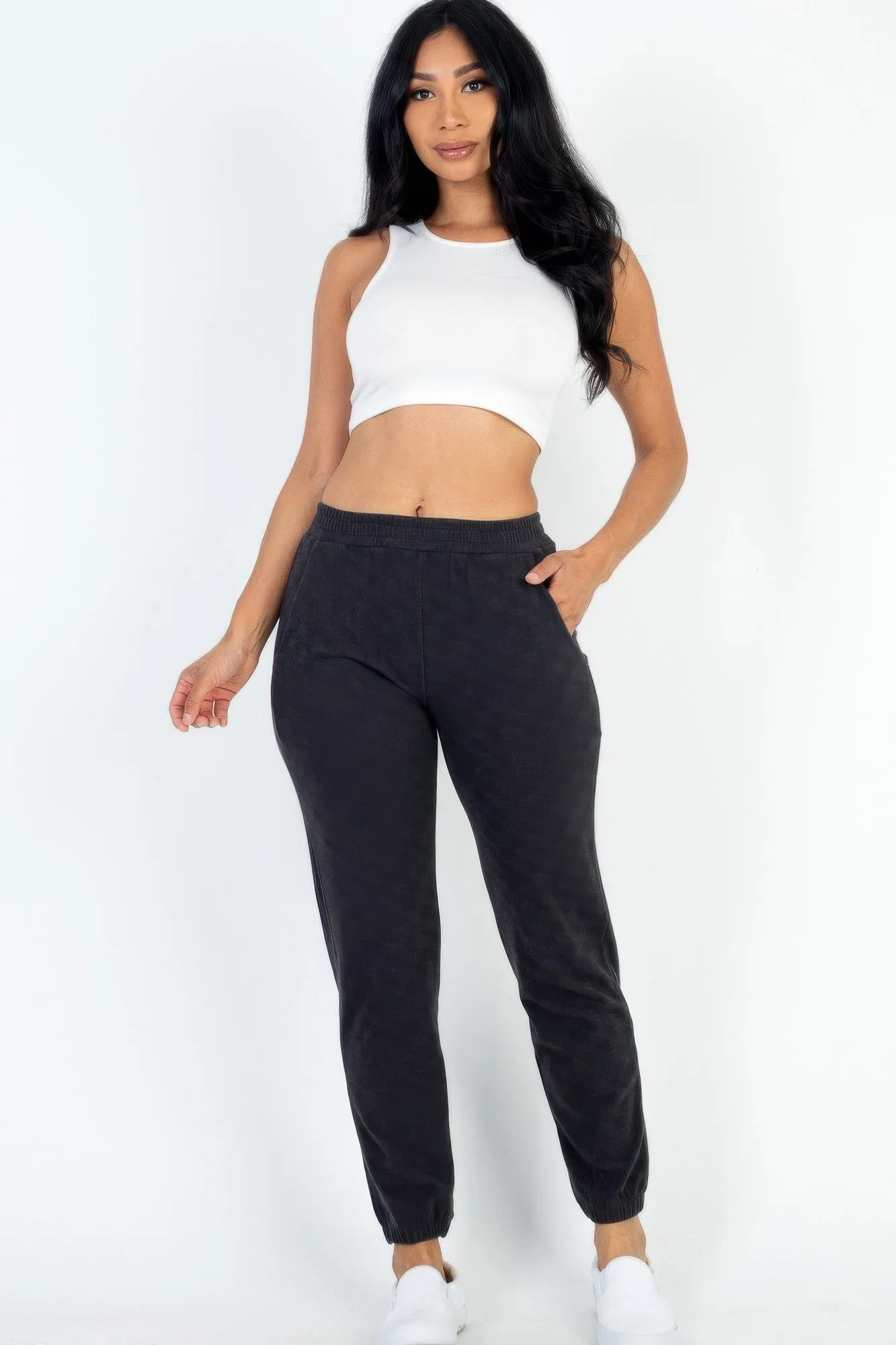 Ribbed Side Pocket Joggers