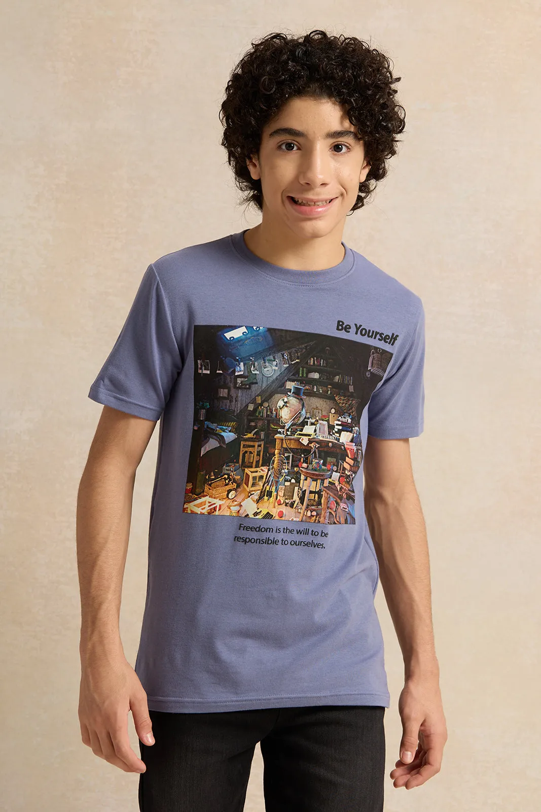 Senior Boys Purple Gaming Room T-shirt